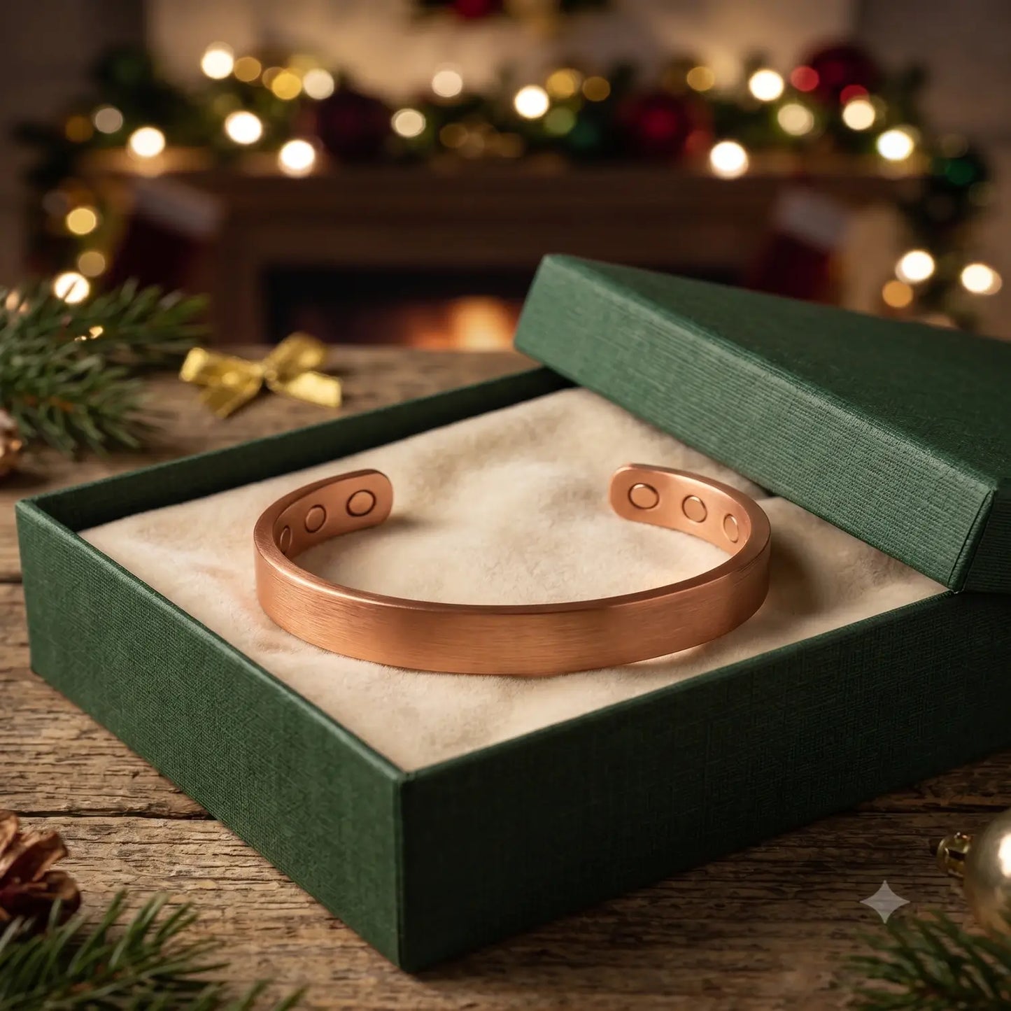 Copper Bangle with Magnets – Adjustable Magnetic Copper Cuff
