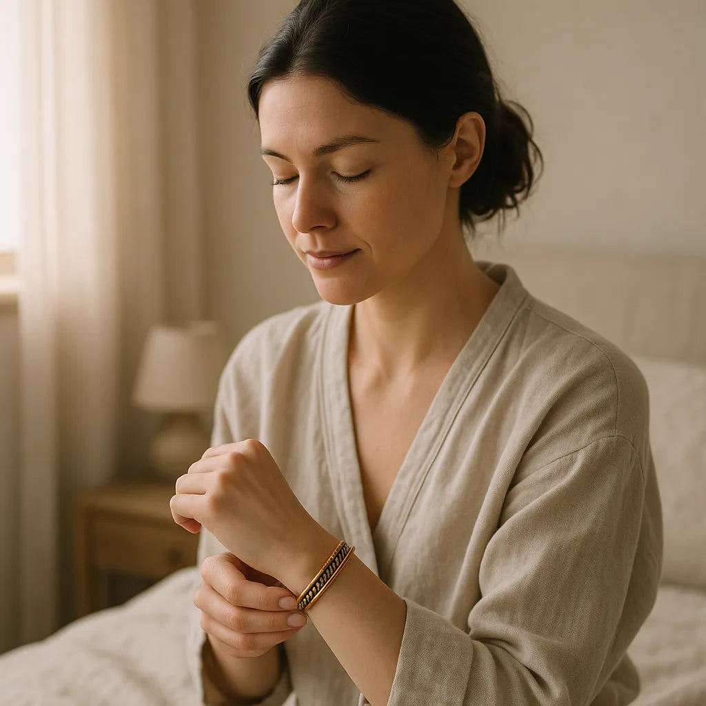 Women's Copper Bracelet – Adjustable Pure Copper Cuff with Magnetic Elements