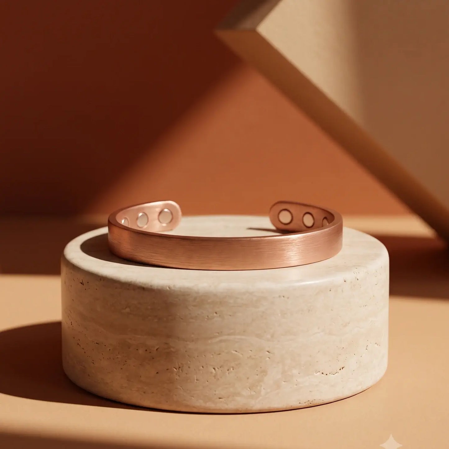 Copper Bangle with Magnets – Adjustable Magnetic Copper Cuff