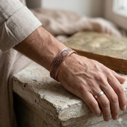 Copper Bracelet for Men – Adjustable Pure Copper Cuff