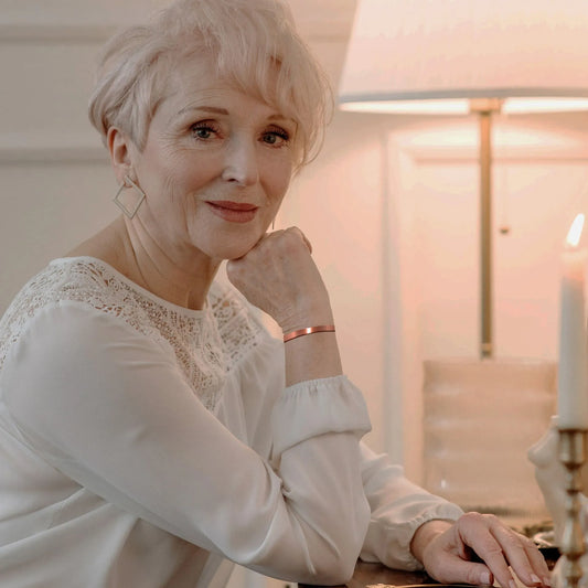 elegant copper bracelet with magnets