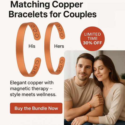 Copper Magnetic Bracelets - Couples Bundle