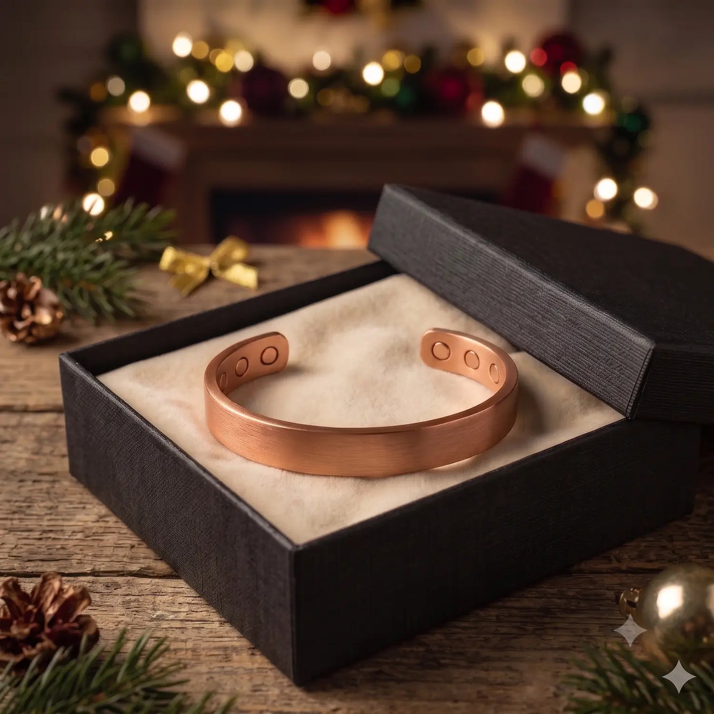 Copper Bangle with Magnets – Adjustable Magnetic Copper Cuff